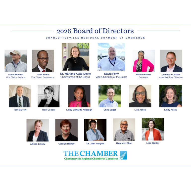 2026 Charlottesville Regional Chamber of Commerce Board of Directors
