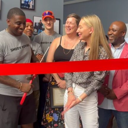 Smoov Moving Ribbon Cutting